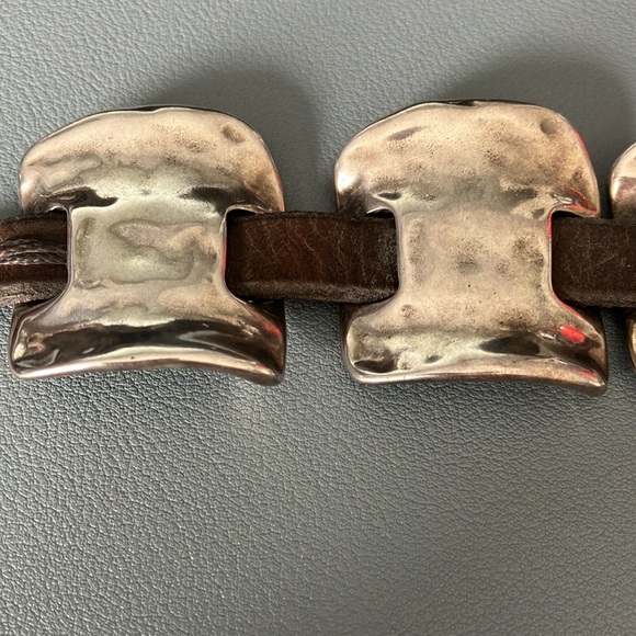 Uno de 50 metal & leather bracelet.  Like new. - Picture 3 of 7